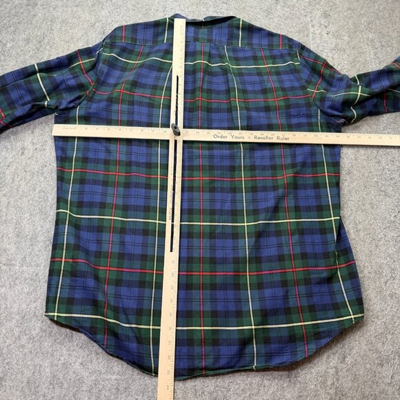 Ralph Lauren Oxford Shirt Men XL Blue Green Plaid Classic Fit Long Sleeve OCBD z - Picture 9 of 14